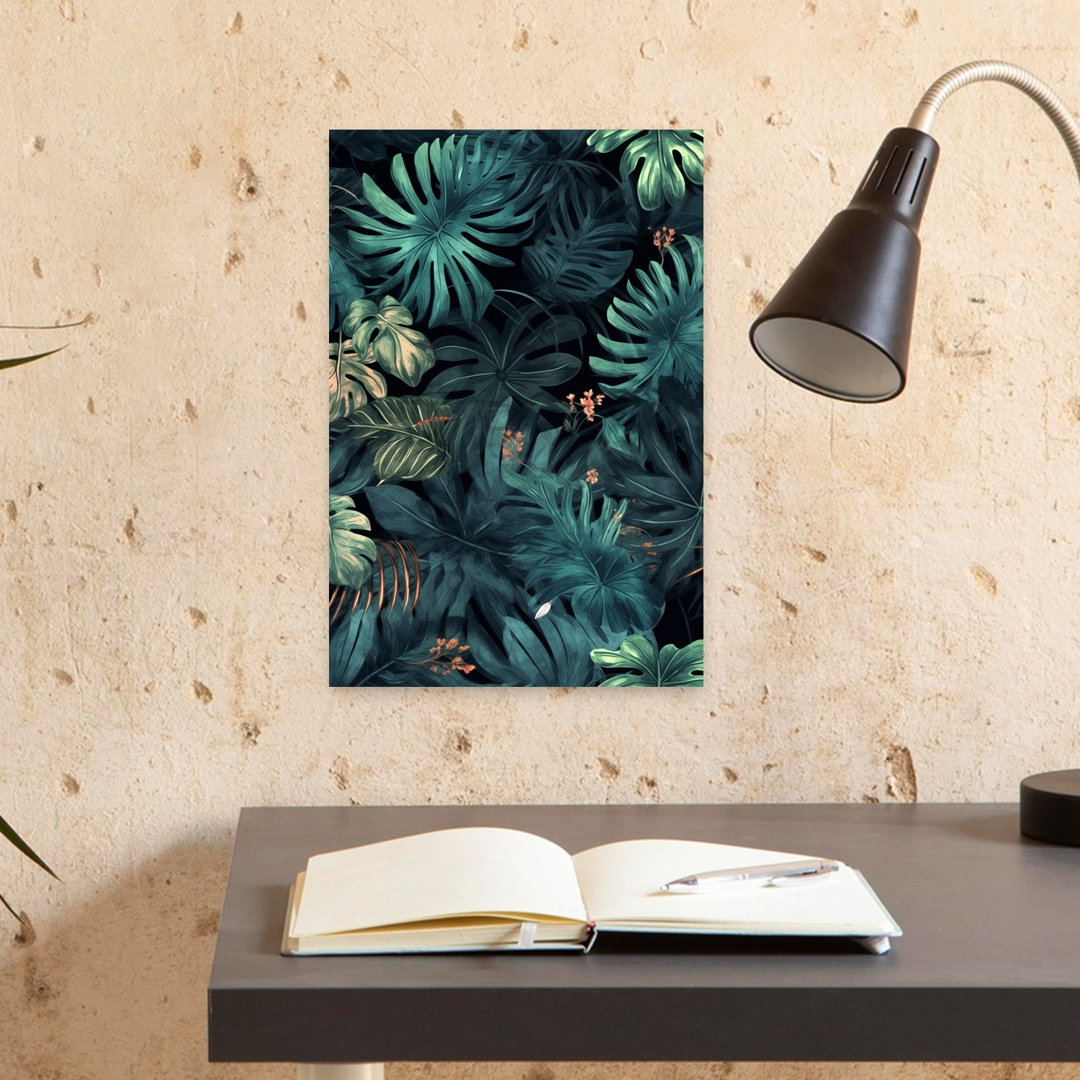 Lush Tropical Foliage Vibrant Abstract Forest Nature Wall Art Print