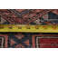 Tapis de couloir géométrique rouge Heriz Persian Design noué à la main 3 x 11