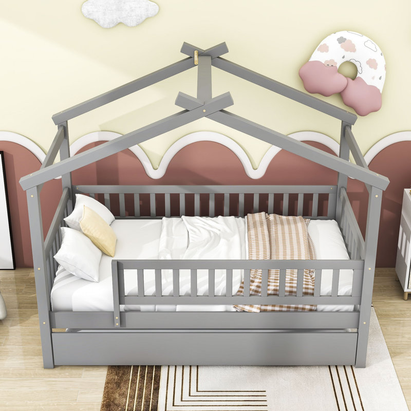 Pontoosuc Wood Daybed with Twin Size Trundle, Gray, Twin