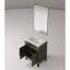 Meuble-lavabo en chêne brun - 24 po L x P 18 po Comptoir en acrylique et miroir