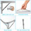 Aubriela 80cm Rectangular Adjustable Folding Table