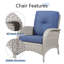 Chaise de patio avec coussins Gaetanino-776166942
