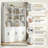 5-Tier 63"W Wide Tall Office Storage Cabinet, 70.1"H With 3 Open Shelf Rows & Three Double-Door Cabinets-1802643108