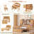 Multifunctional Wood Platform Bed With Bookshelf, Built-in Desk And Matching Chair-625228192