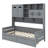A Twin-Sized Wooden Daybed Featuring Two Built-In Drawers And A Convenient Shelf-2046809552