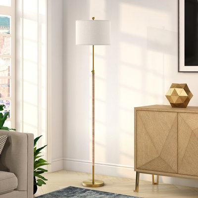 70" Adjustable Modern Rattan Floor Lamp For Living Room/bedroom