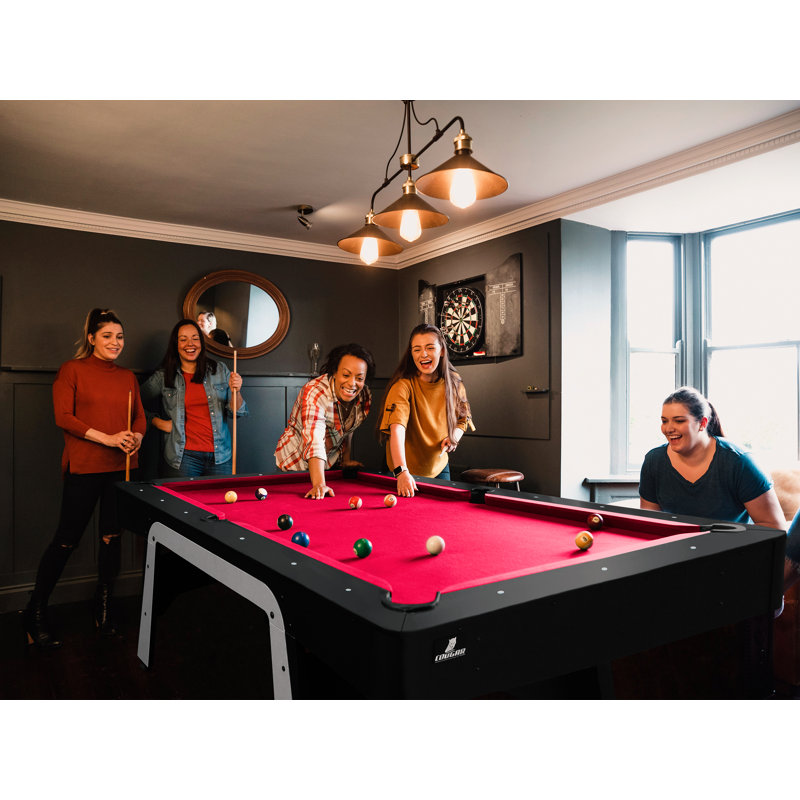 Cougar 215cm L Pool Table with Leg Levelers