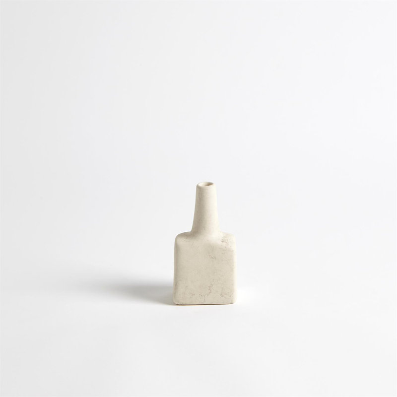 Tall Stack Bottle-Reactive Ivory, 5" H x 2.75" W x 2" D