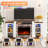 70" Electric Fireplace With Mantel, Farmhouse Fireplace Tv Stand For Tvs Up To 80 Inch, Realistic Stacked Stone Surround With Remote Control For Living Room