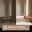 Modern Lighted Wall Mounted Bathroom Mirror in Clear-1368479135