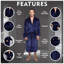 Flannel Mid-Calf Bathrobe with Pockets-119696202