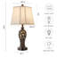 Ensemble de lampes de table de ferme 27 "avec USB pour chambre à coucher ou salon (ensemble de 2)