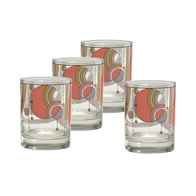 Frank Lloyd Wright March Balloons 14-Ounce DOF Double Old Fashioned Glass Set of 4