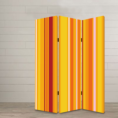 Nederland 48 X 72 Multi Color Wood Canvas Deep Saffron Screen
