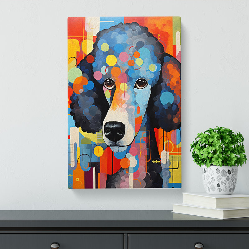 Poodle Constructivism No.2 - Wrapped Canvas, 60cm H x 40cm W x 3cm D