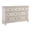Commode de 7 tiroirs au fini blanc antique-1257860496