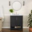 Ensemble de meuble-lavabo simple autoportant avec lavabo encastré et tablette de rangement ouverte Ajmer-192355419-197315424