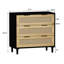 3 commodes noires - fonctionnelles et spacieuses pour la chambre à coucher, le salon et la salle à manger. 3 Rangements efficaces. Fabrication. Détails naturels. Surface de table spacieuse. Armoire polyvalente-1529321279-1529321265