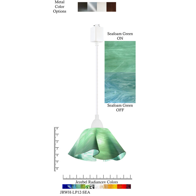 Luminaire suspendu Dale, Petit, Blanc, Vert écume de mer