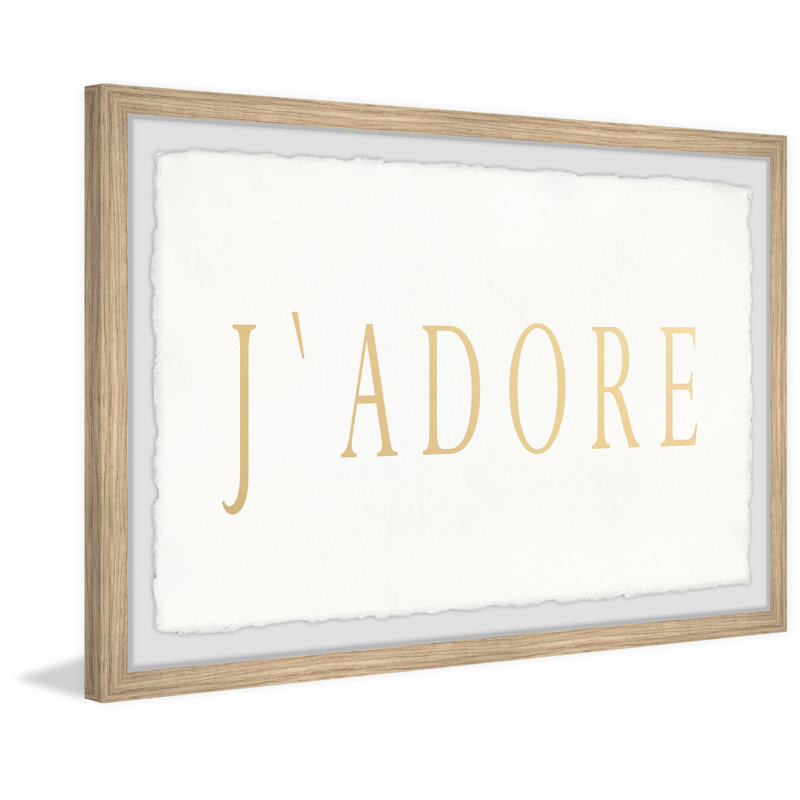 J'Adore by Marmont Hill - Single Picture Frame Print, 38 cm H x 45 cm W