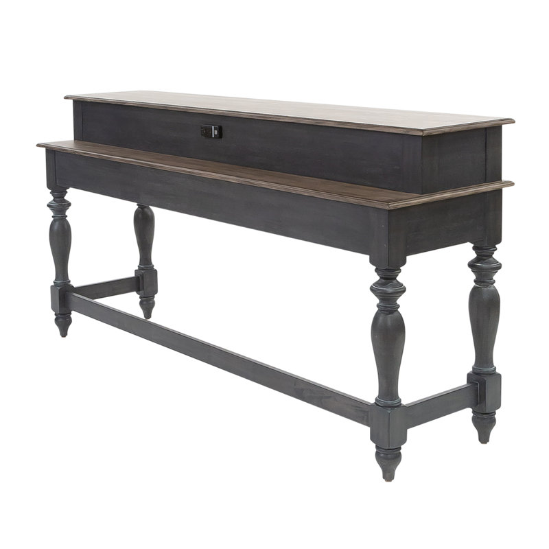 Quinta Console Table w/ Charging Station, Gray