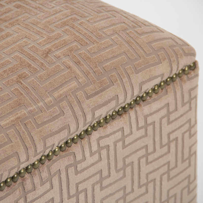 Willem Upholstered Vanity Stool, Brown