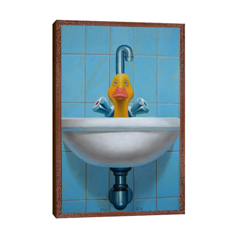 Bather 1 Piece Wall Art on Canvas, 101.6 cm H x 66.04 cm W x 4.445 cm D, Classic Wood Floater Framed
