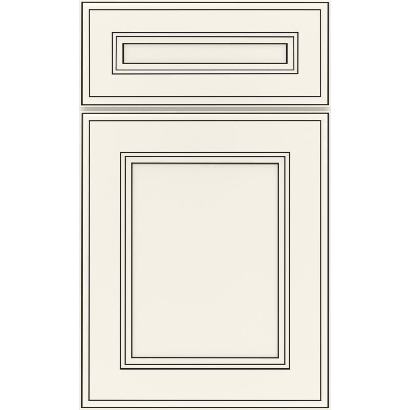 Dwelling Bramley Door Sample, Maple, Chalk w/Onyx Glaze