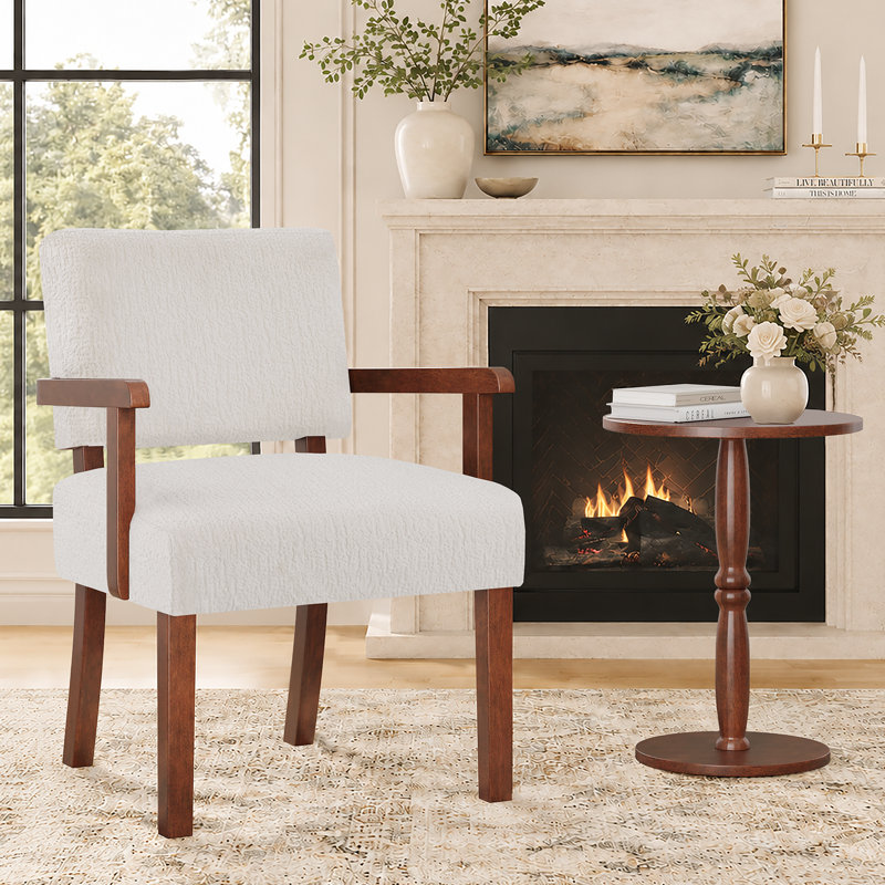 Fauteuil d'appoint Naethan, Beige Chenille