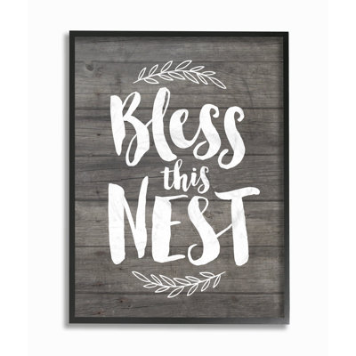«Bless this Nest Planks» par lettré et doublé - impression d'art textuel