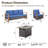 Aldiana Swivel 4-Piece Outdoor Patio Conversation Set With Cushions, Rectangle Fire Pit Table-2146806441-2146806442
