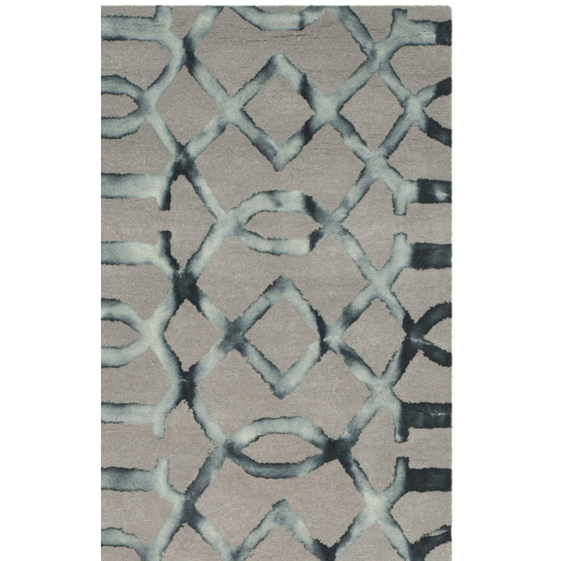 Budde Hand Tufted Wool Abstract Rug, Rectangle 3' x 5'