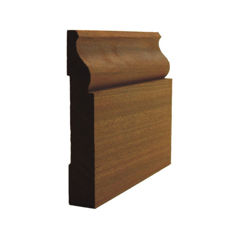 Plinthe coloniale EWBB11 de 4 po de hauteur x 11/16 po. Sans finition, Acajou Sapele