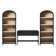Sitarski 3 Piece Curved Waterfall Writing Desk with Open Arch Bookcases