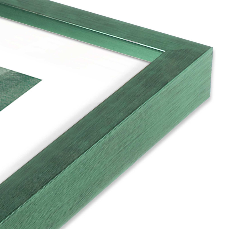 Where the Treetops Glisten Print, 13.5" H x 13.5" W, Lemon Grass Single Picture Framed, Solid Wood
