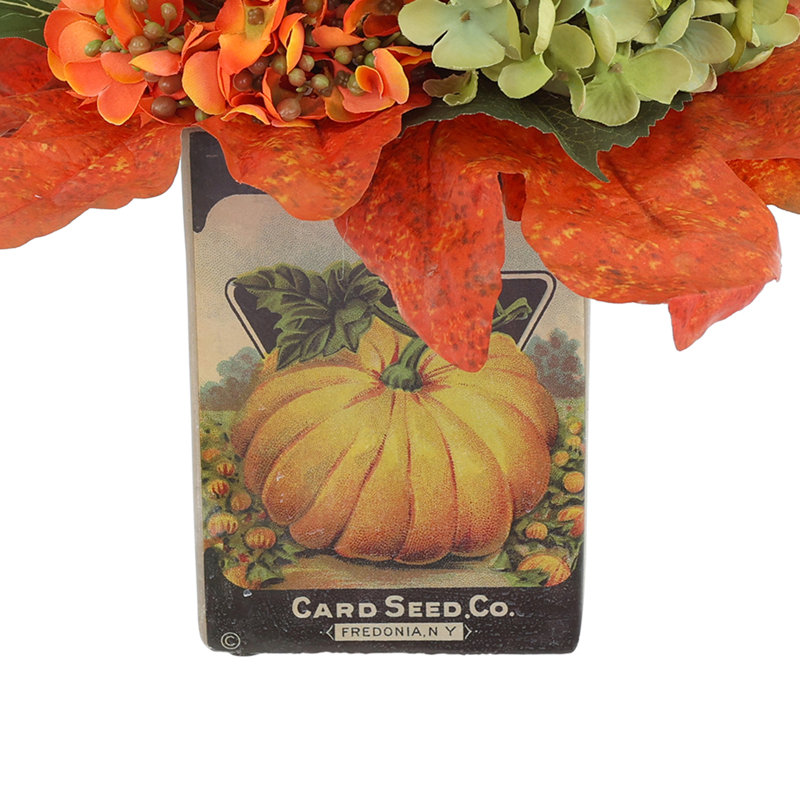 Fall Hydrangea and Magnolia Leaf Arrangement