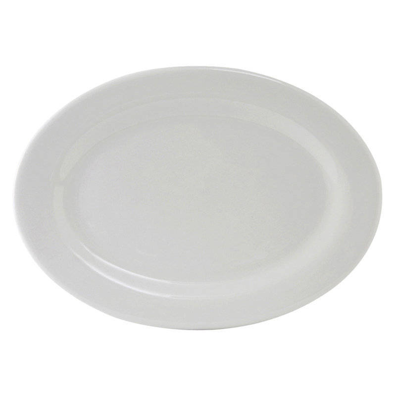 Tuxton Alaska Ceramic Platter, 1" H x 18" W x 13" D