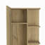 Armoire en lin à porte simple H 62 po, cinq tablettes extérieures, quatre tablettes intérieures-2139222875