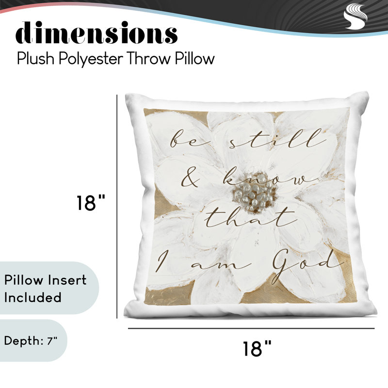 Coussin décoratif Be Bever Proverb, 18 po x 7 po x 18 po