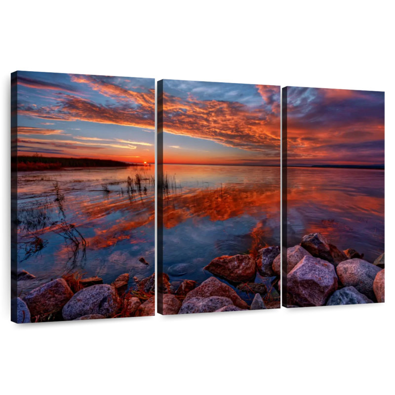 Alvord Rocky Shores Sunrise, H 48 po x l 74 po