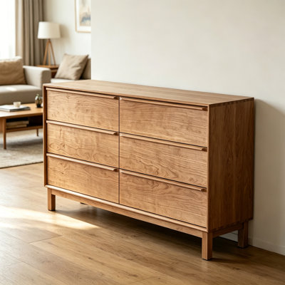 Table buffet avec poignée en bois massif Mortise And Tenon