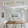 60 Inch Modern ABS Ceiling Fan With 6 Speed Smart Remote Control Reversible DC Motor For Bedroom Living Room