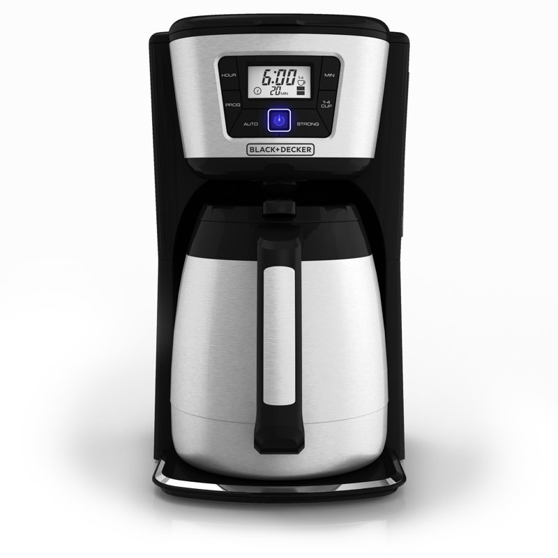 BLACK+DECKER CM2035B-1 BLACK+DECKER 12-Cup Thermal Coffee Maker, Keep Coffee Hot with Insulated Stainless Steel Carafe, Digital Controls, Easy to Clean.