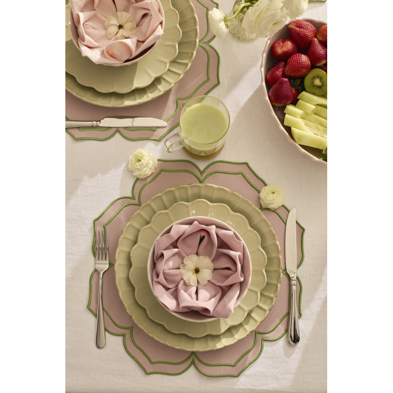 Lenox French Perle Scallop Matcha 12-Piece Dinnerware Set