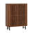 33.46" Modern Walnut Wooden  6-Tier Shoe Cabinet With Louvered Doors-1479104847