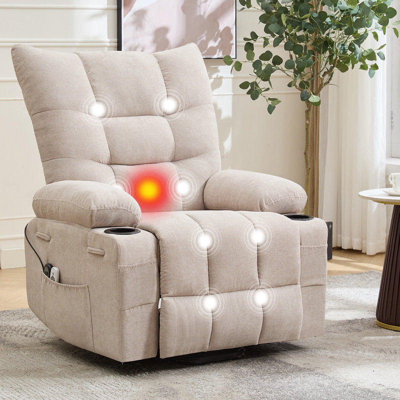 Fauteuil inclinable électrique Power Massage, Beige