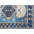 Hand Knotted Navajo Rug- Blue & Gold Southwestern Area Rug 6' x9' ft, Custom Size Wool Rug for Living Room, Scandi Decor, Tribal Kilim, Boho Floor Mat