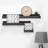 Picture Ledge Floating U-Shape Wooden Wall Shelves, Set of 3 - Black
