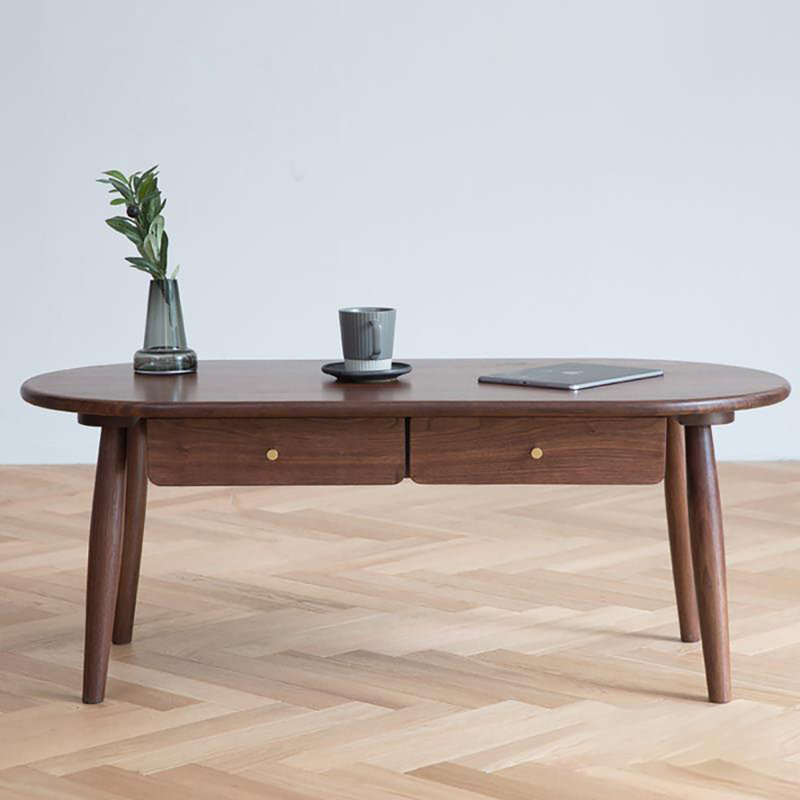 Oval coffee table, 16.5" H x 51.2" L x 21.7" W