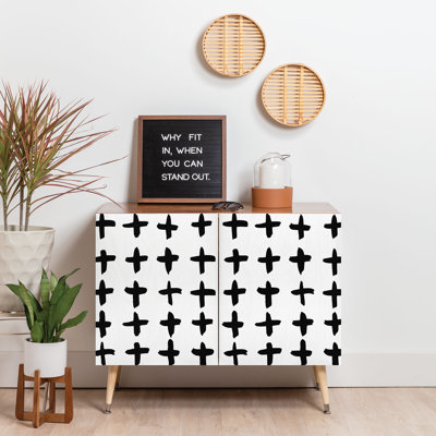 Kal Barteski Plus White 2 Door Credenza Cabinet